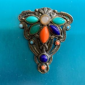 VTG MULTISTONE DRESS CLIP